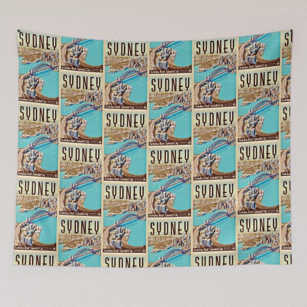 Item preview, Vintage Sydney Australia Travel Poster designed and sold by TeeARTHY.