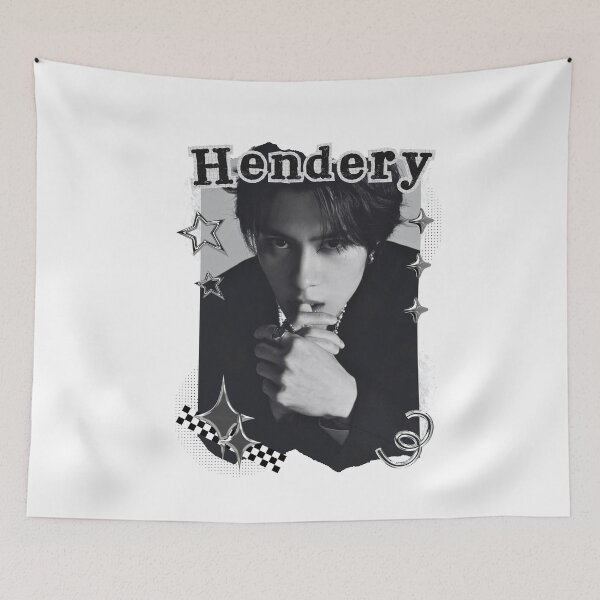 Item preview, NCT Hendery (헨드리) Kpop Boy Group Black and White Collage Design designed and sold by AJUNICE STUDIO.