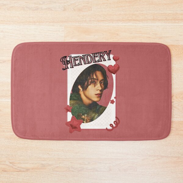 Item preview, NCT Hendery (헨드리) Kpop Boy Group Card Red Aesthetic Collage Design designed and sold by AJUNICE STUDIO.