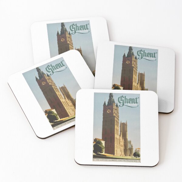 Item preview, Vintage Ghent Belgium Travel Poster designed and sold by TeeARTHY.