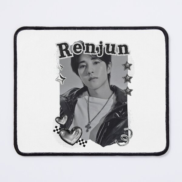 Item preview, NCT Renjun (런쥔) Kpop Boy Group Black and White Collage Design designed and sold by AJUNICE STUDIO.