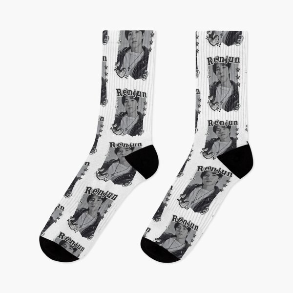 Item preview, NCT Renjun (런쥔) Kpop Boy Group Black and White Collage Design designed and sold by AJUNICE STUDIO.