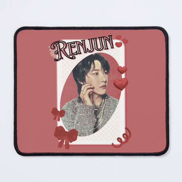 Item preview, NCT Renjun (런쥔) Kpop Boy Group Card Red Aesthetic Collage Design designed and sold by AJUNICE STUDIO.