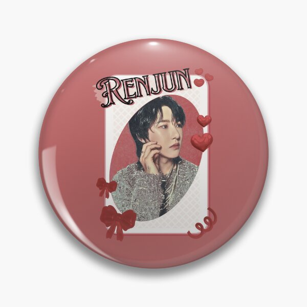 Item preview, NCT Renjun (런쥔) Kpop Boy Group Card Red Aesthetic Collage Design designed and sold by AJUNICE STUDIO.