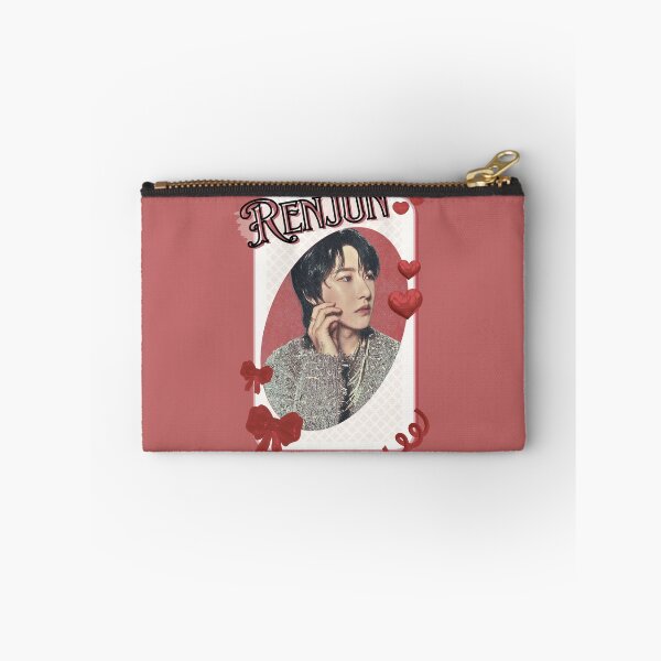 Item preview, NCT Renjun (런쥔) Kpop Boy Group Card Red Aesthetic Collage Design designed and sold by AJUNICE STUDIO.