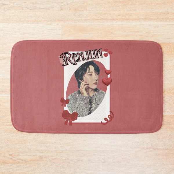 Item preview, NCT Renjun (런쥔) Kpop Boy Group Card Red Aesthetic Collage Design designed and sold by AJUNICE STUDIO.