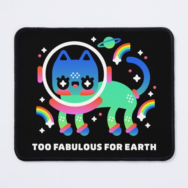 Item preview, Too Fabulous for Earth – Space Cat Pridecore Design designed and sold by musingtreeart.