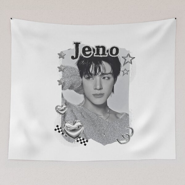 Item preview, NCT Jeno (제노) Kpop Boy Group Black and White Collage Design designed and sold by AJUNICE STUDIO.