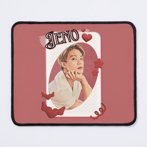 Item preview, NCT Jeno (제노) Kpop Boy Group Card Red Aesthetic Collage Design designed and sold by AJUNICE STUDIO.