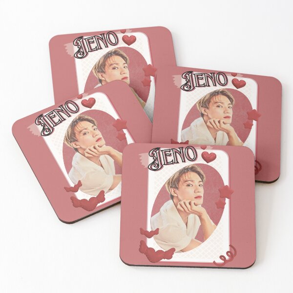 Item preview, NCT Jeno (제노) Kpop Boy Group Card Red Aesthetic Collage Design designed and sold by AJUNICE STUDIO.