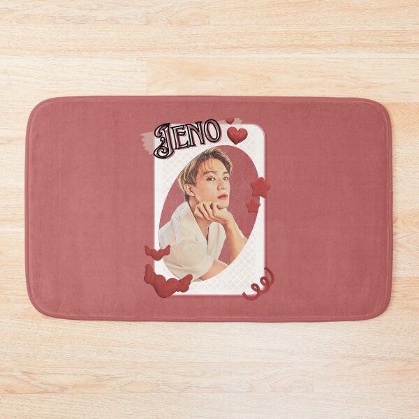 Item preview, NCT Jeno (제노) Kpop Boy Group Card Red Aesthetic Collage Design designed and sold by AJUNICE STUDIO.