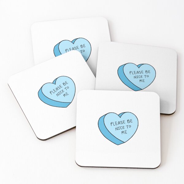 Item preview, Please Be Nice Candy Heart Blue designed and sold by NutritionwithKen.