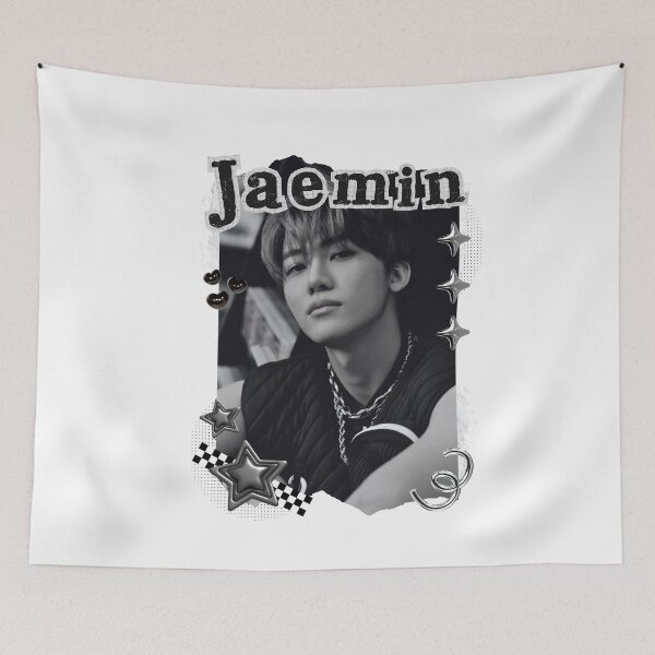 Item preview, NCT Jaemin (재민) Kpop Boy Group Black and White Collage Design designed and sold by AJUNICE STUDIO.
