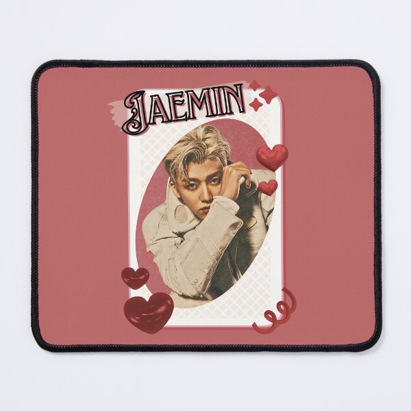 Item preview, NCT Jaemin (재민) Kpop Boy Group Card Red Aesthetic Collage Design designed and sold by AJUNICE STUDIO.