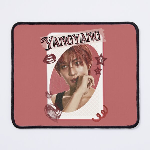 Item preview, NCT Yangyang (양양) Kpop Boy Group Card Red Aesthetic Collage Design designed and sold by AJUNICE STUDIO.