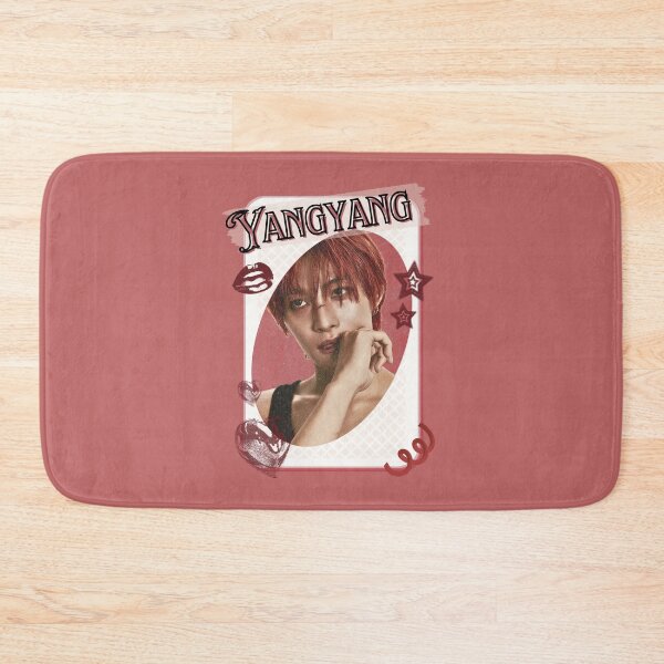 Item preview, NCT Yangyang (양양) Kpop Boy Group Card Red Aesthetic Collage Design designed and sold by AJUNICE STUDIO.