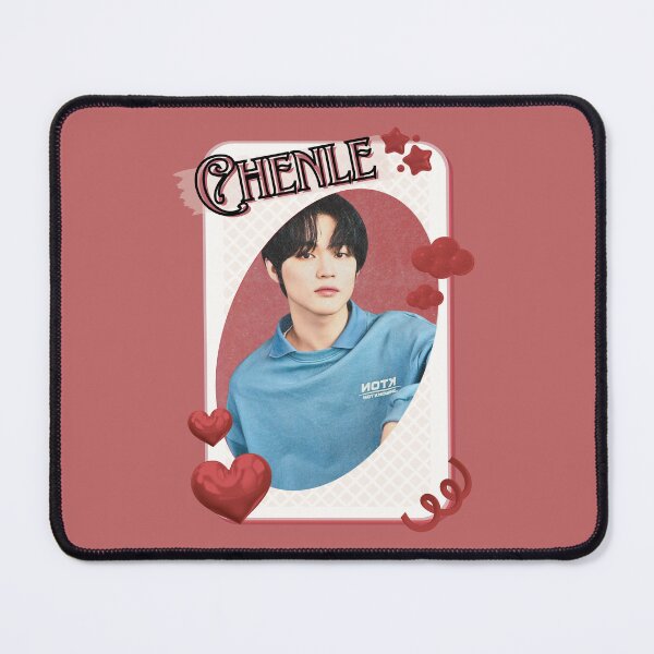 Item preview, NCT Chenle (천러) Kpop Boy Group Card Red Aesthetic Collage Design designed and sold by AJUNICE STUDIO.
