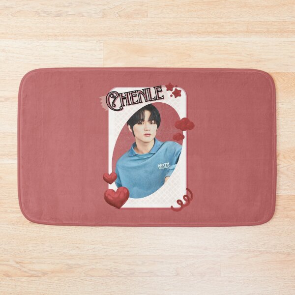 Item preview, NCT Chenle (천러) Kpop Boy Group Card Red Aesthetic Collage Design designed and sold by AJUNICE STUDIO.
