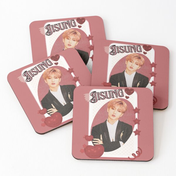 Item preview, NCT  Jisung (지성) Kpop Boy Group Card Red Aesthetic Collage Design designed and sold by AJUNICE STUDIO.