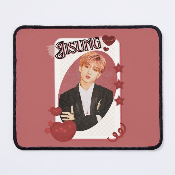 Item preview, NCT Jisung (지성) Kpop Boy Group Card Red Aesthetic Collage Design designed and sold by AJUNICE STUDIO.