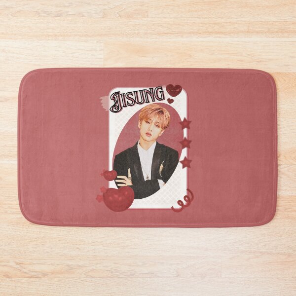 Item preview, NCT  Jisung (지성) Kpop Boy Group Card Red Aesthetic Collage Design designed and sold by AJUNICE STUDIO.
