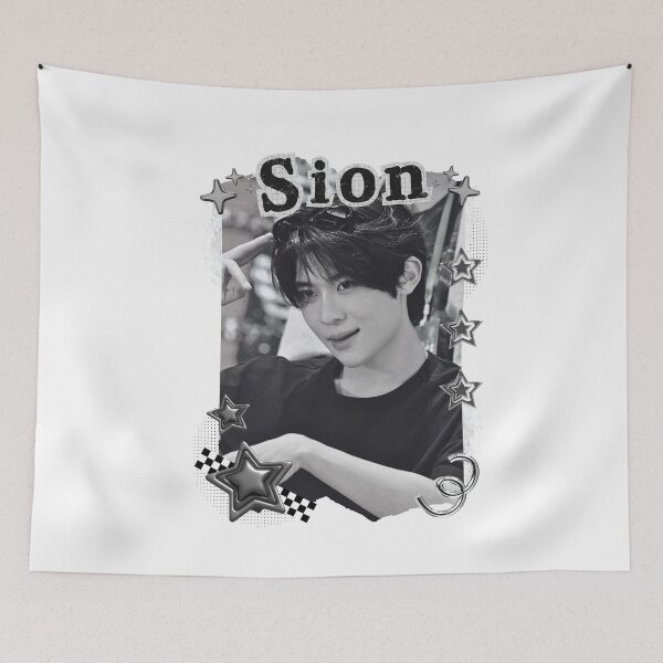 Item preview, NCT Sion (시온) Kpop Boy Group Black and White Collage Design designed and sold by AJUNICE STUDIO.
