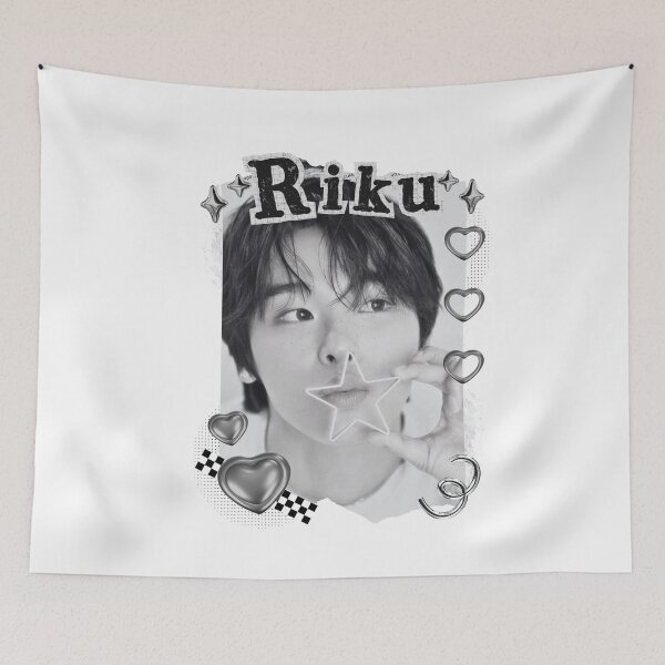 Item preview, NCT Riku (리쿠) Kpop Boy Group Black and White Collage Design designed and sold by AJUNICE STUDIO.