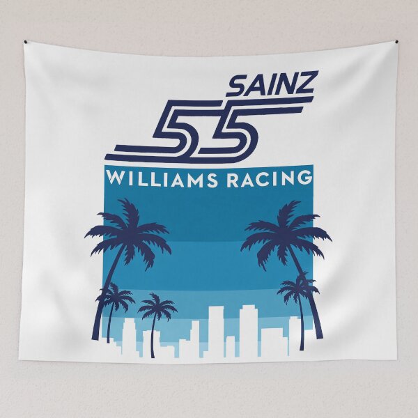 Item preview, Carlos Sainz Williams F1 Art - Miami Racing Graphic | Palms & Number 55 designed and sold by Studio F1Grid.
