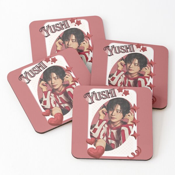 Item preview, NCT Yushi (유우시) Kpop Boy Group Card Red Aesthetic Collage Design designed and sold by AJUNICE STUDIO.