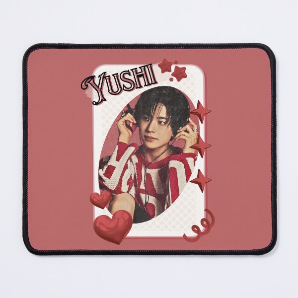 Item preview, NCT Yushi (유우시) Kpop Boy Group Card Red Aesthetic Collage Design designed and sold by AJUNICE STUDIO.