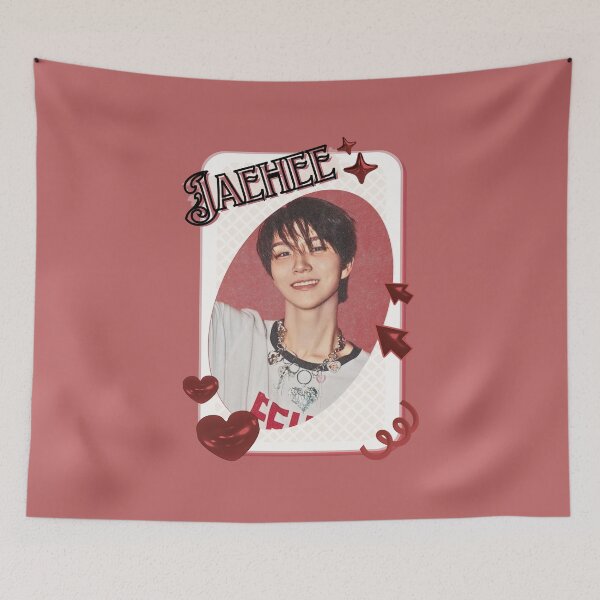 Item preview, NCT Jaehee (재희) Kpop Boy Group Card Red Aesthetic Collage Design designed and sold by AJUNICE STUDIO.