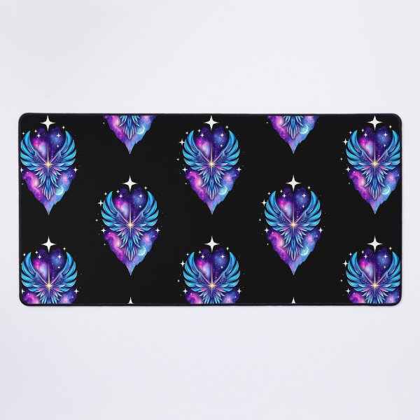 Item preview, Galaxy Aqua Phoenix – Vibrant Blue Galactic Wings designed and sold by panango.