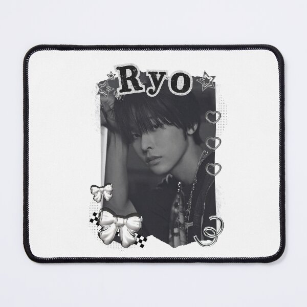 Item preview, NCT Ryo (료) Kpop Boy Group Black and White Collage Design designed and sold by AJUNICE STUDIO.