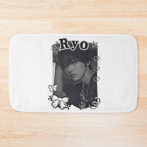 Item preview, NCT Ryo (료) Kpop Boy Group Black and White Collage Design designed and sold by AJUNICE STUDIO.