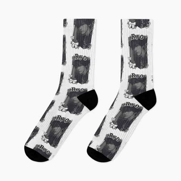 Item preview, NCT Ryo (료) Kpop Boy Group Black and White Collage Design designed and sold by AJUNICE STUDIO.