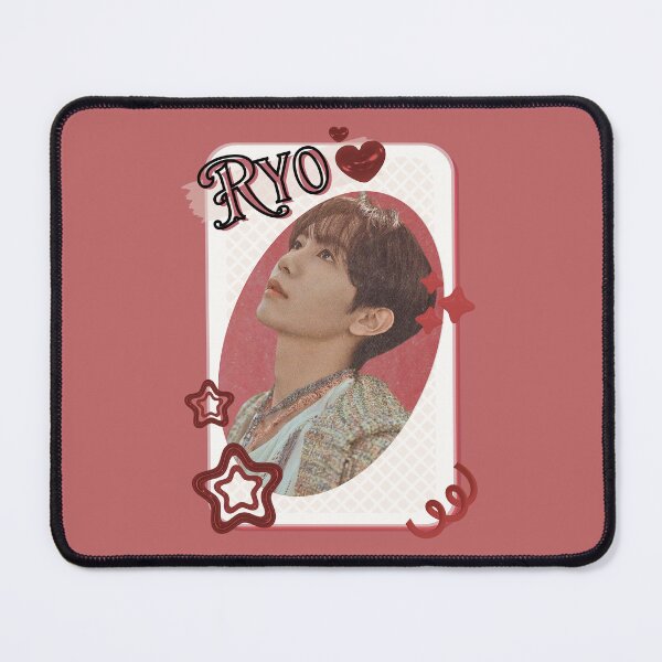 Item preview, NCT Ryo (료) Kpop Boy Group Card Red Aesthetic Collage Design designed and sold by AJUNICE STUDIO.