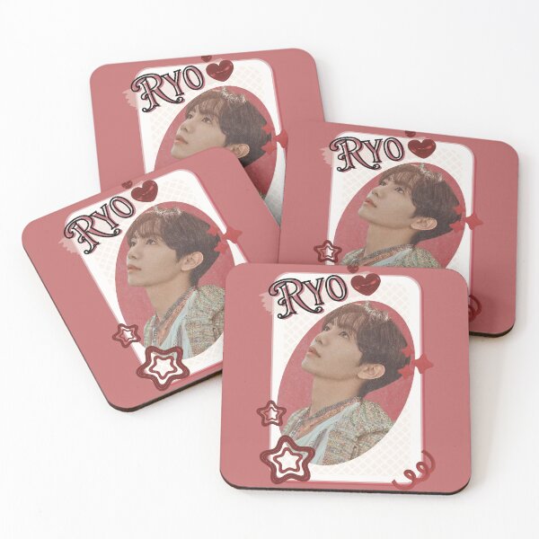 Item preview, NCT Ryo (료) Kpop Boy Group Card Red Aesthetic Collage Design designed and sold by AJUNICE STUDIO.