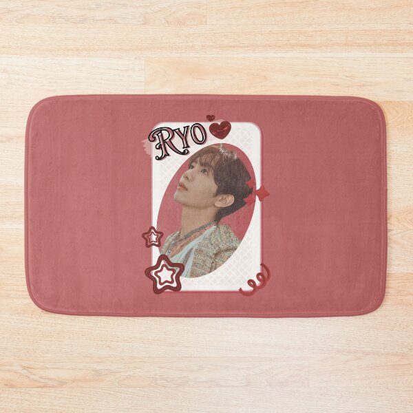 Item preview, NCT Ryo (료) Kpop Boy Group Card Red Aesthetic Collage Design designed and sold by AJUNICE STUDIO.