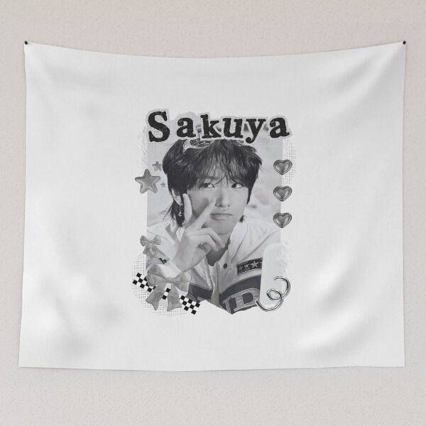 Item preview, NCT Sakuya (사쿠야) Kpop Boy Group Black and White Collage Design designed and sold by AJUNICE STUDIO.