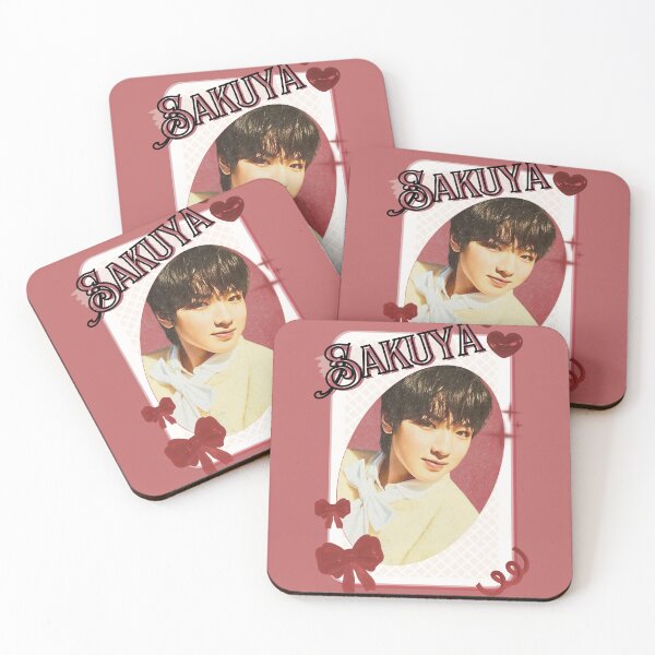 Item preview, NCT Sakuya (사쿠야) Kpop Boy Group Card Red Aesthetic Collage Design designed and sold by AJUNICE STUDIO.