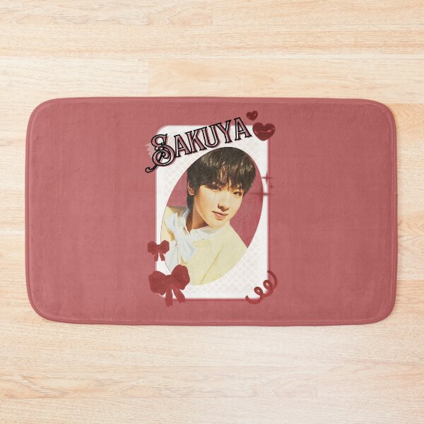 Item preview, NCT Sakuya (사쿠야) Kpop Boy Group Card Red Aesthetic Collage Design designed and sold by AJUNICE STUDIO.