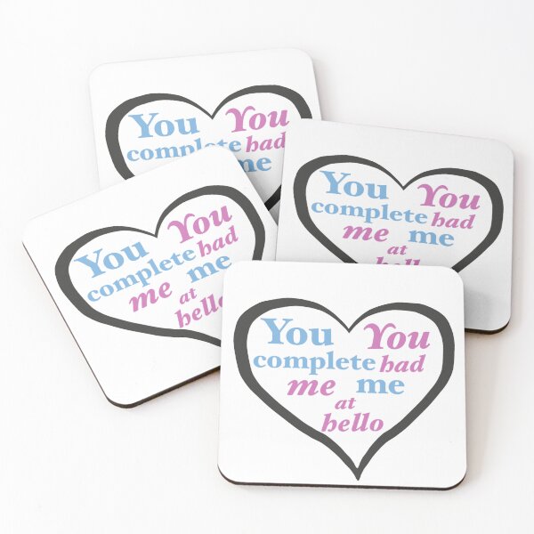 Item preview, You had me at hello. You complete me designed and sold by StarsAboveLove.