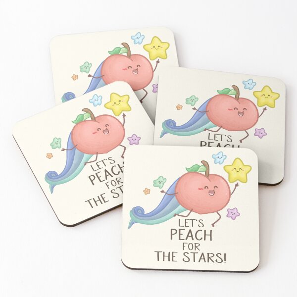 Item preview, Let's Peach for the Stars Pun designed and sold by Khotekmei.