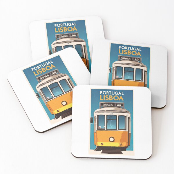 Item preview, Vintage Lisbon Portugal Tram Poster designed and sold by TeeARTHY.