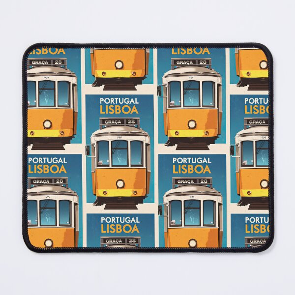 Item preview, Vintage Lisbon Portugal Tram Poster designed and sold by TeeARTHY.