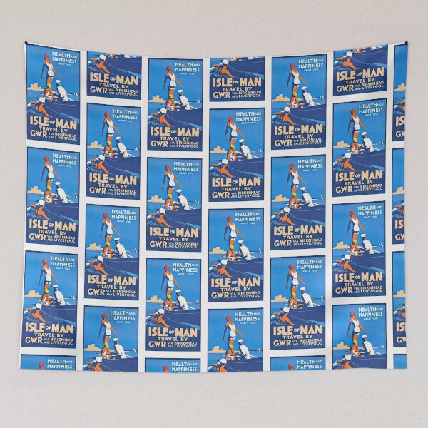 Item preview, Vintage Isle of Man Travel Poster designed and sold by TeeARTHY.