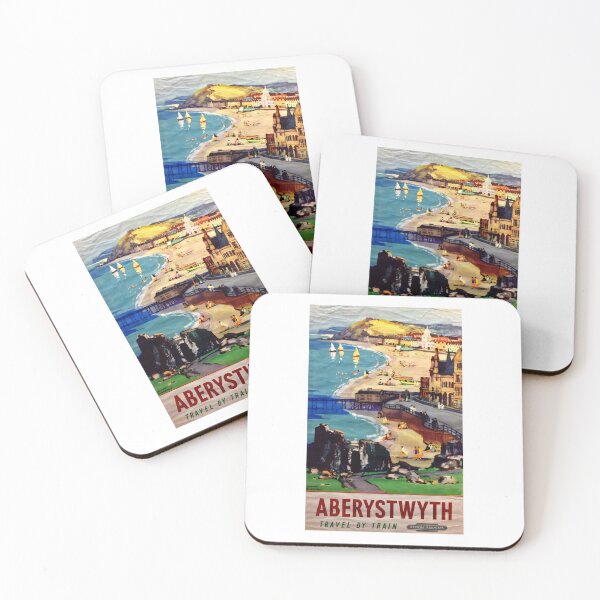 Item preview, Vintage Aberystwyth Travel Poster designed and sold by TeeARTHY.