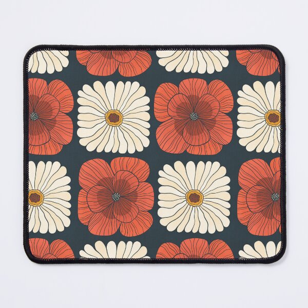 Item preview, 70s Flowers on Navy designed and sold by Handypanda.