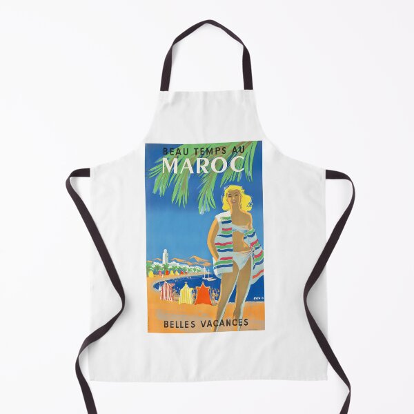 Item preview, Vintage Morocco Beach Travel Poster designed and sold by TeeARTHY.