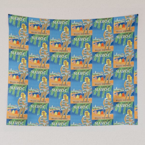 Item preview,  Vintage Morocco Beach Travel Poster designed and sold by TeeARTHY.